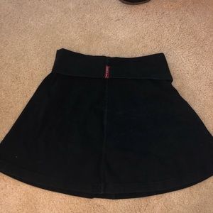 Hard Tail Black Mini fold over skirt